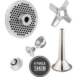 Empressco Kıyma Makinesi Ayna Bıçağı ve Içli Köfte Aparatı Takımı 12/3,5mm - 1 lt