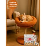 Empressco Komano Pontika 2 Si 1 Arada|kedi Tırmalama Tahtalı|kedi Yuvarlak Yataklı|40 cm Yatak 55 cm Uzunluk - Fiyatı, Yorumları