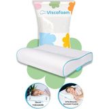 Empressco Konforlu Boyun Destekli Ortopedik Visco Yastık 57X37X10CM - 10 cm - 00-Siyah - Beyaz