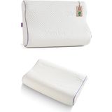 Empressco Konforlu Ortopedik Visco Yastık 60X40X11/9 cm Beyaz - 10 cm - 00-Siyah - Beyaz
