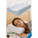 Empressco Konforlu Ortopedik Visco Yastık 60X40X12CM, Boyun ve Bel Desteği - 10 cm - 00-Siyah - Beyaz