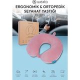 Empressco Konforlu ve Ortopedik Seyahat Boyun Yastığı, Visco Destekli, Rahat Kullanım - 10 cm - 00-Siyah - Beyaz