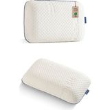 Empressco Konforlu Visco Ortopedik Seyahat Yastığı 40X25X10 cm Beyaz - 00-Siyah - Beyaz