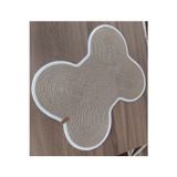 Empressco Köpek Kedi Mama Paspası Hasır Paspas Evcil Hayvan Su Kabı Mama Kabı El Yapımı Dekoratif-62x41cm