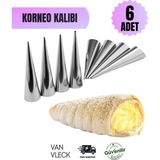 Empressco Körno Kalıbı 6’lı Set – Tatlı, Kornet, Dondurma ve Külah Korne Yapım - Seçenek 1