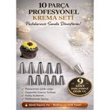 Empressco Krema Sıkma Pasta Süsleme Torbası, 9 Farklı Uç, Kolay Kullanım - Seçenek 1