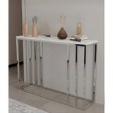 Empressco Krom Ayaklı Dekoratif Raflı Metal Dresuar, Şık ve Modern Tasarım - 1/100 Toz Ceviz