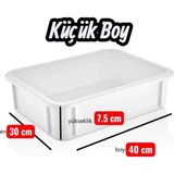 Empressco Küçük Boy Polipropilen Pizza ve Hamur Teknesi Kapaklı 400X300X100 mm - 1 lt