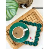 Empressco Kuş Desenli Dijital Baskılı Nakışlı Kokteyl Peçetesi, Şıklık ve Zarafet Için - 10 x 10 cm