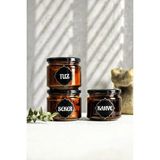 Empressco Lalezen Home 3lü Amber Cam Baharatlık Şeker Tuz Kahve Etiketli 300 ml - Fiyatı, Yorumları - Ahşap - 1 lt