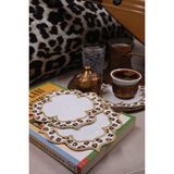Empressco Leopar Desenli 3'lü Kahve Yanı Sunum Peçetesi, Şık ve Kullanışlı Tasarım - 10 x 10 cm