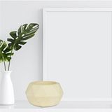 Empressco Likya Serisi Limon Sarısı Prizma Saksı, Şık ve Modern Tasarım