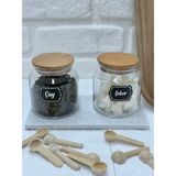 Empressco Lingo Home 2 Adet Mermer Stantlı Vakumlu Kapak Cam Baharatlık Seti (635CC) - Bambu Kaşıklı - Fiyatı, Yorumları - Ahşap - 1 lt