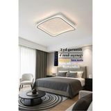 Empressco Lucent Modern Plafonyer Tavana Sıfır 3renk Gece Işık Modu, Kumandalı, Salon Mutfak Hol LED Avize - 0-Siyah