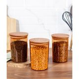 Empressco Madame Coco Yuviera 900ML Ahşap Kapaklı Saklama Kabı 3 - 079 Buz Beyazı - Seçenek 1