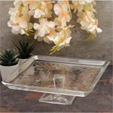 Empressco Madlen Cam Ayaklı Servis Tabağı 24 Cm, Şık ve Dayanıklı Tasarım - Seçenek 1 - 51R-Turuncu