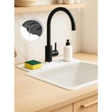 Empressco Mapplehome Beyaz Elastik Musluk Mat Su Tutucu Düzenleyici Silikon Kaydırmaz Mutfak Banyo Lavabo Tezgah Matı - Fiyatı, Yorumları