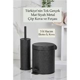 Empressco Mat Siyah Metal Çöp Kovası ve Tuvalet Fırça Seti, Şık ve Pratik Kullanım - Seçenek 1 - 11-Kırmızı