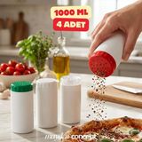 Empressco Mayden Concept Geniş Delikli Plastik Baharatlık 4’lü Set – 1000 ml - Renkli Kapaklı Baharat Şişesi - Fiyatı, Yorumları - Ahşap - 1 lt