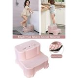 Empressco Meleni Baby Kaydırmaz Çocuk Taburesi - Çift Basamaklı Banyo Lavabo Merdiven Yükseltici Bebek Basamağı Pembe - Fiyatı, Yorumları - Altın