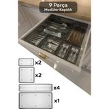 Empressco Meleni Home 9 Parça Modüler Kaşıklık Seti - Ayarlanabilir Mutfak Çekmece Içi Düzenleyici Organizer Antrasit - Fiyatı, Yorumları