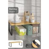 Empressco Meleni Home Bambu Organizer Mutfak Rafı - Tezgah Üstü Çok Amaçlı Düzenleyici Baharatlık Standı Dekoratif Raf - Fiyatı, Yorumları - Almond Cream