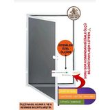 Empressco Menteşeli Sineklik 130X60, 120X60 Veya 110X50 - Ölçü Seçenekleri - Krem - Seçenek 1