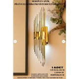 Empressco Merdiven Aplik Gold, Duvar Aplik, Pilli Aplik, Led Ampüllü Duvar Aplik, Lamba, Otel ,ofis Aplik