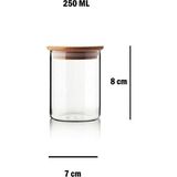 Empressco Mien Bambu Kapaklı Mini Cam Kavanoz 250 ml - Fiyatı, Yorumları - Ahşap - 1 lt