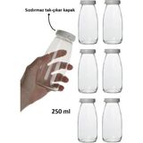 Empressco Milea 6 Adet Şeffaf Cam Şişe Süt Ayran Limonata Sirke Meşrubat Şişesi Çok Amaçlı - Fiyatı, Yorumları - Altın - 1 - 1,3 lt