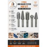 Empressco Mini Gravür Makinası Için Ahşap Oyma Törpüleme Delme Eğe Freze Uç Seti Kalıpçı 5 Parça - Seçenek 1