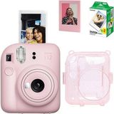 Empressco Mini Instax Fotoğraf Makinesi ve 20'li Film Seti, Pembe Pleksi Kılıf ve Çerçeve - Ahududu