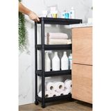 Empressco Minty Life Tekerlekli Vesken Raf Ünitesi 4 Katlı Banyo Rafı Mutfak Rafı Servis Sehpası Organizer (Siyah) - Fiyatı, Yorumları