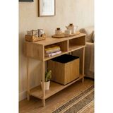 Empressco Modern Ahşap Ayaklı Dekoratif Raflı Çok Amaçlı Köşe Konsolu - 1/100 Toz Ceviz