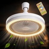 Empressco Modern Kristal Tavan Lambası ve Vantilatör, Uzaktan Kumandalı, LED Işık - Gri