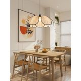 Empressco Modern Rattan Çiçek Sarkıt Avize, Bohem ve Vintage Tarz Dekorasyon - Seçenek 1 - Ahşap