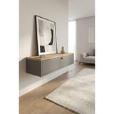 Empressco Modern Tek Kapaklı Dresuar, 80 Cm, Antre ve Hol Dekorasyon Mobilyası - 1/100 Toz Ceviz