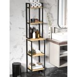 Empressco Moniev 5 Raflı Banyo Düzenleyici Dar Alan Rafı Metal Mutfak Rafı Banyo Dolabı Çok Amaçlı Organizer - Fiyatı, Yorumları - Ahşap - Seçenek 1