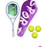 Empressco Mor Renkli 260 gr Tenis Raket Seti + 3 Top, Her Yaşa Uygun