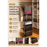 Empressco Morbebe Lüx 10 Cepli Dolap İçi Çanta ve Ayakkabı Düzenleyici Kaliteli Kumaş - Ahşap Rengi - Seçenek 1