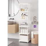 Empressco Mowo Home 6 Katlı Beyaz 40X33 Plastik Banyo Raf Sistemi, Mutfak Rafı, Kiler, Kitaplık Çok Amaçlı Düzenleyici - Fiyatı, Yorumları - Ahşap - Seçenek 1