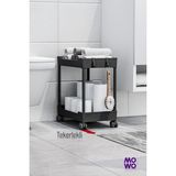 Empressco Mowo Home Mowo 2 Katlı Tekerlekli Banyo Rafı, Tuvalet Kağıtlık, Havluluk, Deterjanlık Makyaj Organizer - Fiyatı, Yorumları - Ahşap - Seçenek 1