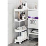Empressco Mowo Home Slim 4 Katlı Tekerlekli Raf Ünitesi Beyaz, Banyo Rafı, Mutfak Rafı, Banyo Düzenleyici - Fiyatı, Yorumları - Ahşap - Seçenek 1