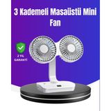 Empressco Mtxdpn 720° Döner Çift Taraflı Masaüstü Vantilatör – USB Şarjlı (204411) Sessiz Fan - Altın