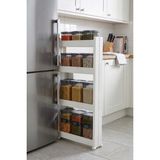 Empressco Mulina Home Slim 4 Katlı Çok Amaçlı Tekerlekli Organizer Mutfak Rafı (Beyaz) - Fiyatı, Yorumları - Almond Cream