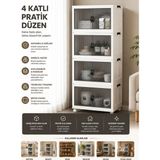 Empressco Myplas Çok Amaçlı Portatif 4 Katlı Tekerlekli Dolap - Fiyatı, Yorumları - Ahşap - Seçenek 1