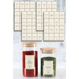 Empressco Neoprint 64 Adet Bej Minimal Baharatlık Etiketi Sticker Seti Bakliyat Kuruyemiş Kavanoz Mutfak Düzenleyici - Fiyatı, Yorumları - Ahşap - 1 lt