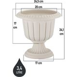 Empressco Nergis Saksı Kirli Beyaz Ayaklı Plastik Çiçek ve Bitki Saksısı 34 - Fiyatı, Yorumları