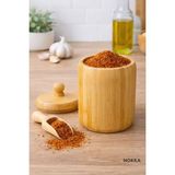 Empressco Nokka Bambu Kapaklı Kavanoz, Baharatlık Küçük Boy 11X8 cm - Fiyatı, Yorumları - Ahşap - 1 lt