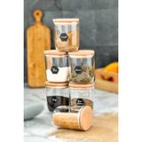 Empressco Northern Star 6 Adet Ahşap Kapaklı Damla Baharatlık Seti - Akrilik Saklama Kabı 400 ml - Etiketli - Fiyatı, Yorumları - 1 lt